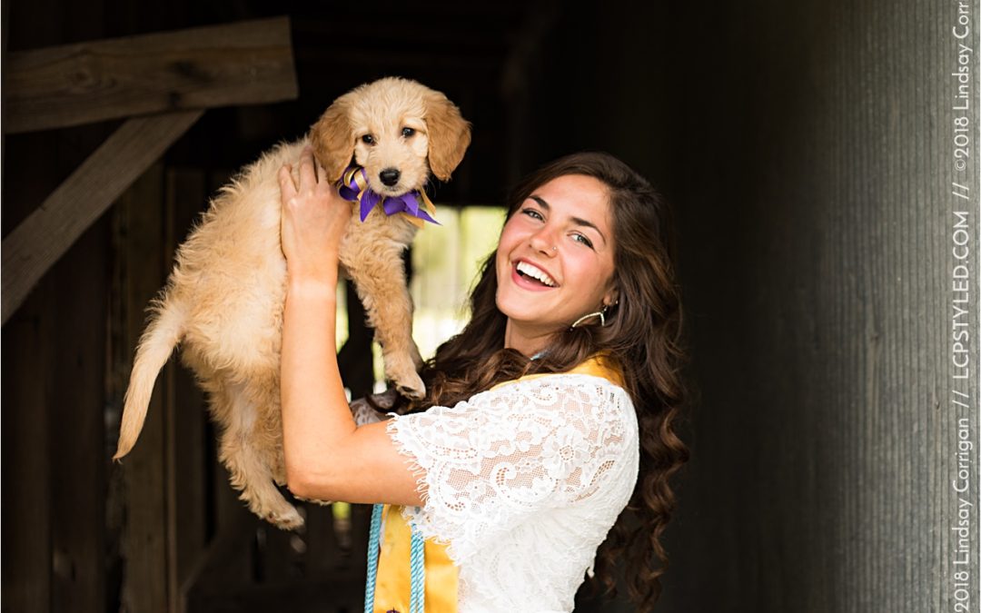 Hannah // ECU Graduation with a new puppy!